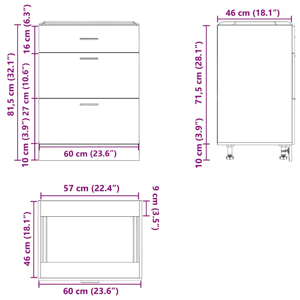 Kjøkkeninnredning Underskap Lyon Røkt Eik