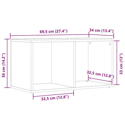 Oppbevaringskiste Gammelt Tre 69,5x34x36 cm