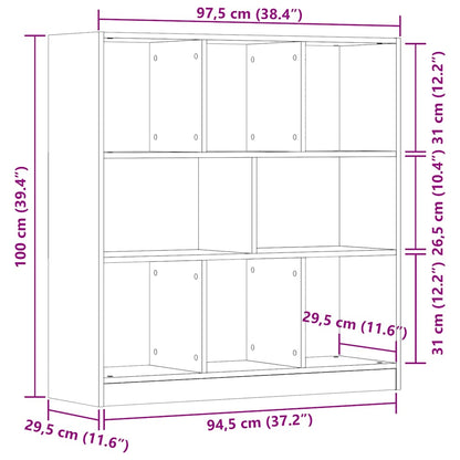 Bokhylle Gammelt Tre 97,5x29,5x100 cm