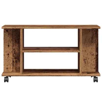 TV-Møbel Gammelt Tre Tv-benk med hjul 80x40x45 cm