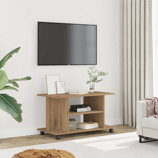 TV-Møbel Artisan Eik Tv-benk med hjul 80x40x45 cm