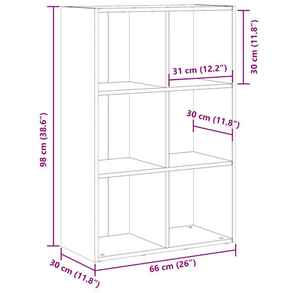Bokhylle Gammelt Tre 66x30x98 cm
