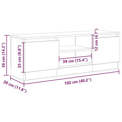 TV-Møbel Gammelt Tre Tv-benk 102x30x36 cm