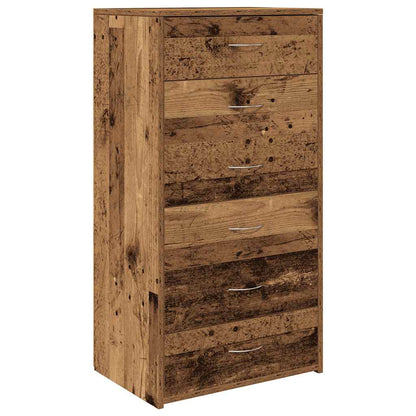 Skjenk Gammelt Tre med 6 skuffer 50x34x96 cm