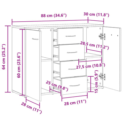 Skjenk Gammelt Tre 88x30x64 cm