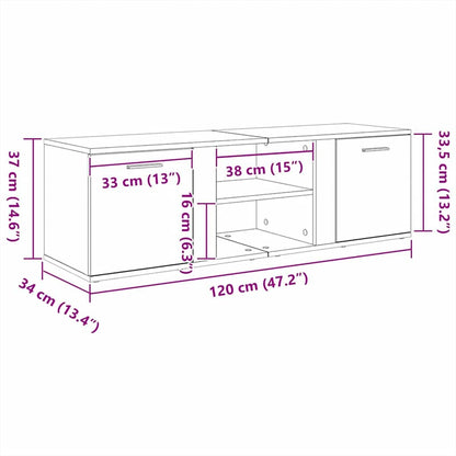 TV-Møbel Gammelt Tre TV-benk 120x34x37 cm
