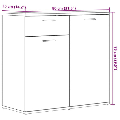 Skjenk Gammelt Tre 80x36x75 cm