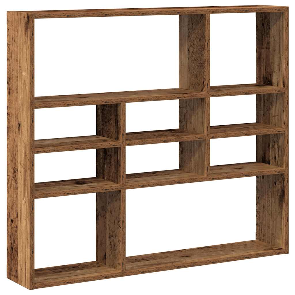 Vegghylle gammelt tre 90x16x78 cm