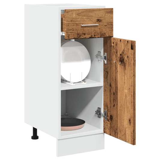 Kjøkkeninnredning Underskap med skuff "Lyon" Gammelt Tre 30x46x81,5 cm