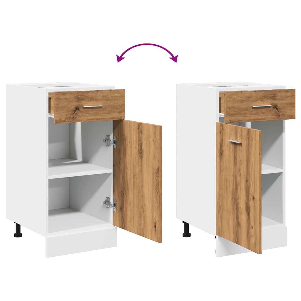 Kjøkkeninnredning Underskap Lyon Artisan Eik med skuff 40x46x81,5 cm