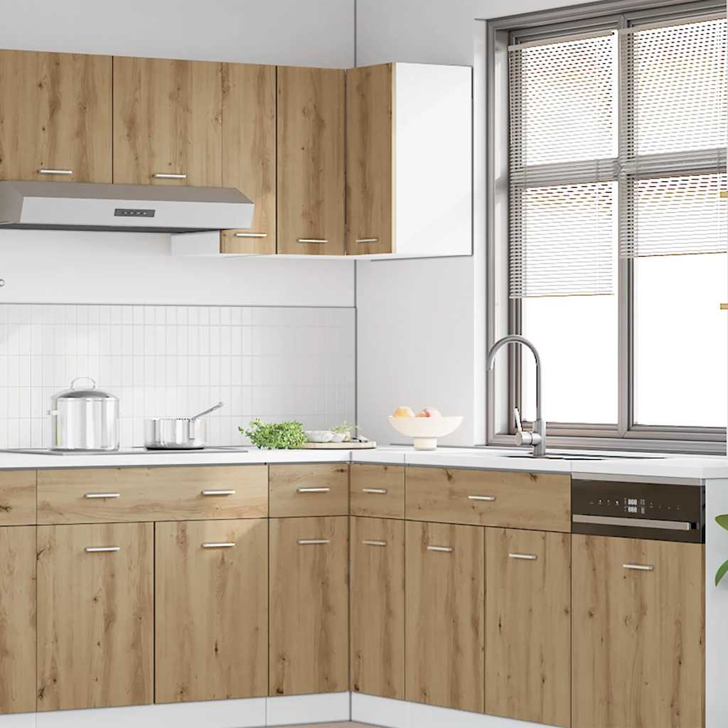 Kjøkkeninnredning Overskap hjørneskap "Lyon" Artisan Eik 57x57x60 cm