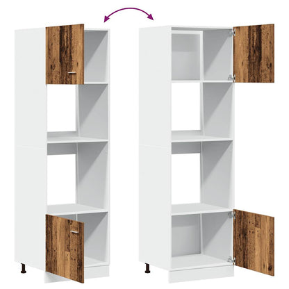 Kjøkkeninnredning Kjøkkenskap Lyon Gammelt Tre 60x57x207 cm for mikrobølgeovn