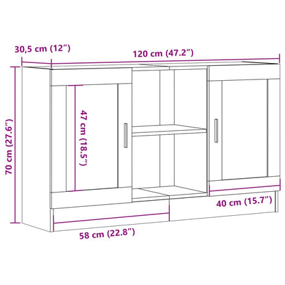 Skjenk Gammelt Tre 120x30,5x70 cm