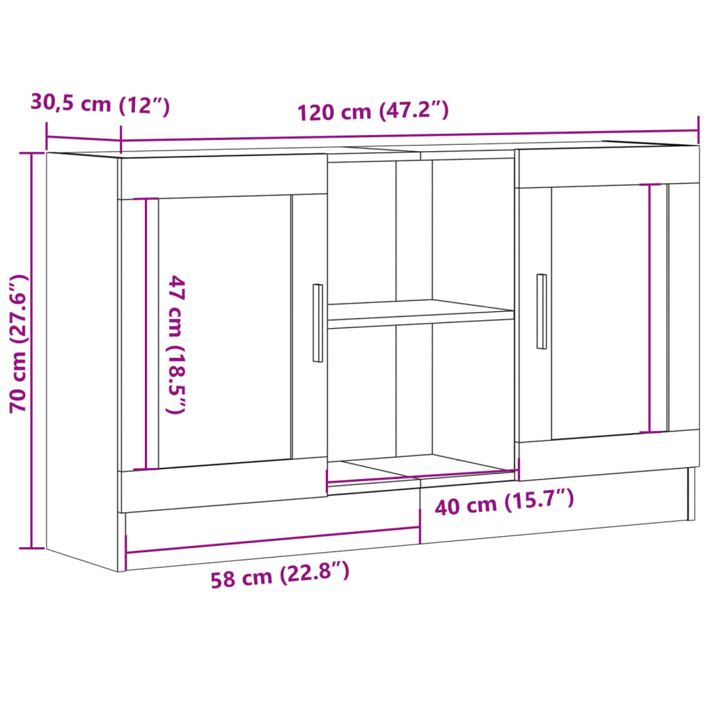 Skjenk Artisan Eik 120x30,5x70 cm