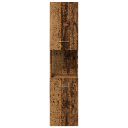 Baderomsskap Gammelt Tre 30x30x130 cm