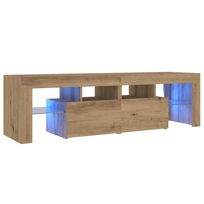 TV-Møbel Artisan Eik Tv-benk med LED-lys 140x36,5x40 cm