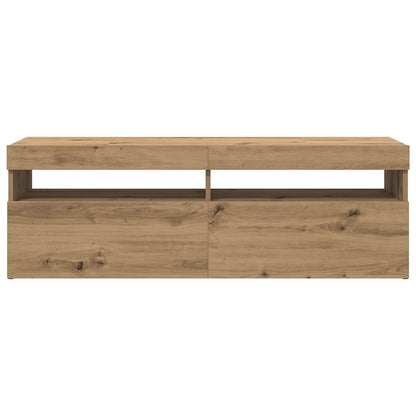 TV-Møbel Artisan Eik Tv-benk med LED-lys 120x35x40 cm