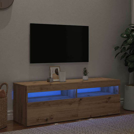 TV-Møbel Artisan Eik Tv-benk med LED-lys 120x35x40 cm