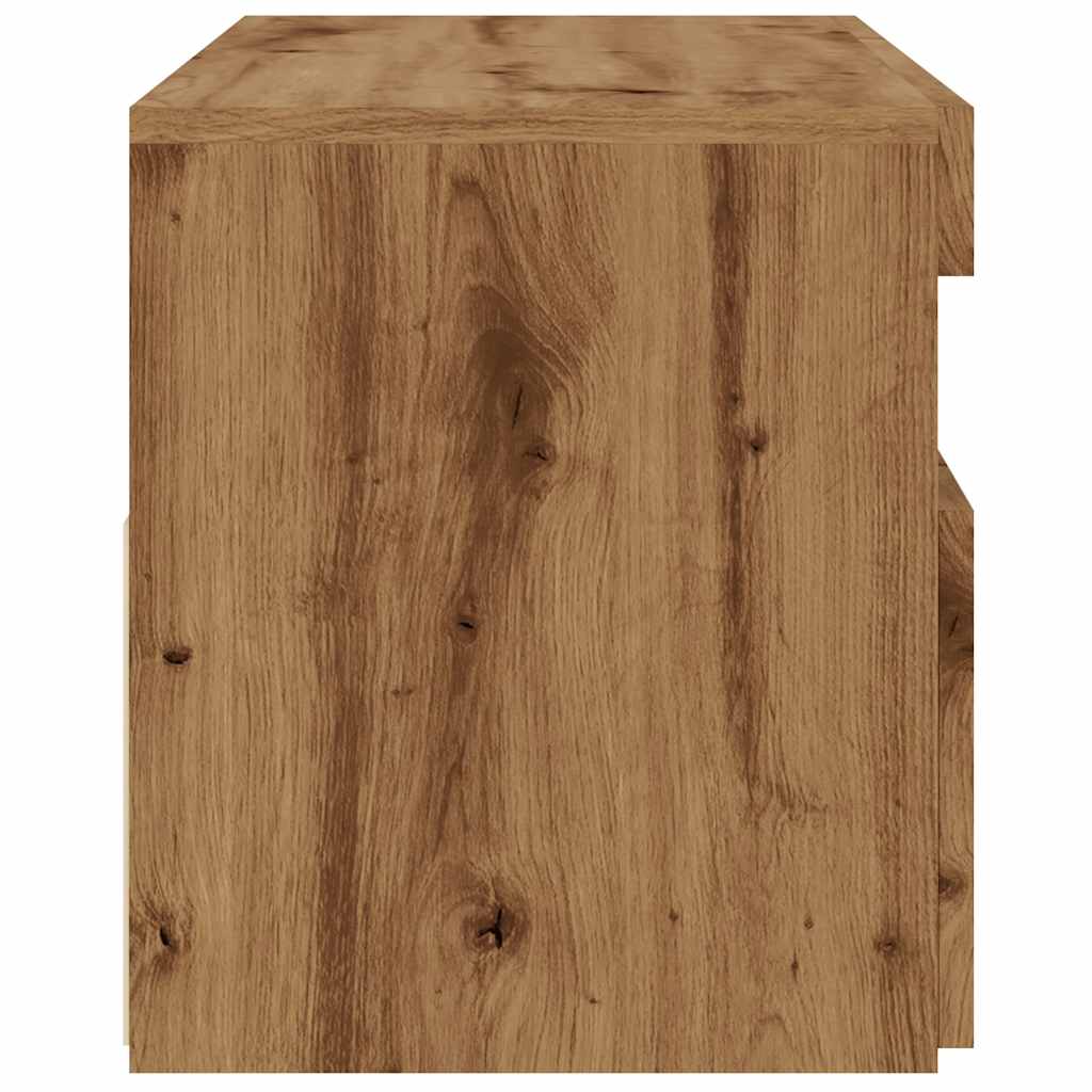TV-Møbel Artisan Eik Tv-benk med LED-lys 90x35x40 cm