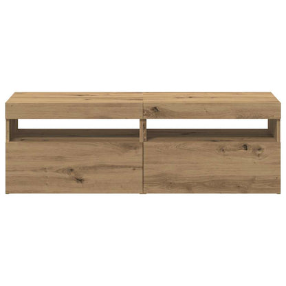 TV-Møbel Artisan Eik Tv-benk med LED-lys 2 stk