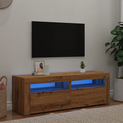 TV-Møbel Artisan Eik Tv-benk med LED-lys 120x35x40 cm