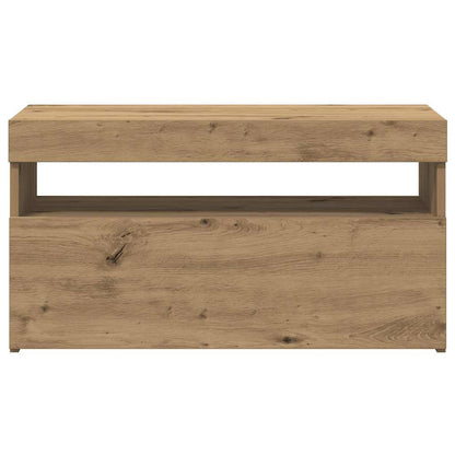 TV-Møbel Artisan Eik Tv-benk med LED-lys 2 stk