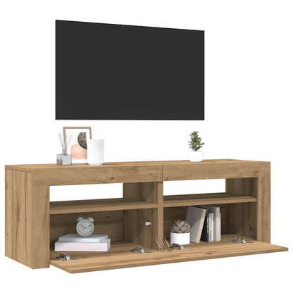 TV-Møbel Artisan Eik Tv-benk med LED-lys 120x35x40 cm
