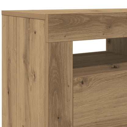 TV-Møbel Artisan Eik TV-benk med LED-lys 90x35x40 cm