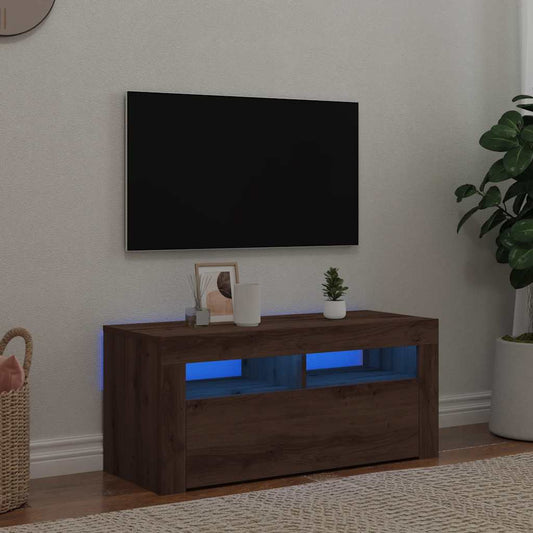 TV-Møbel Artisan Eik Tv-benk med LED-lys 90x35x40 cm