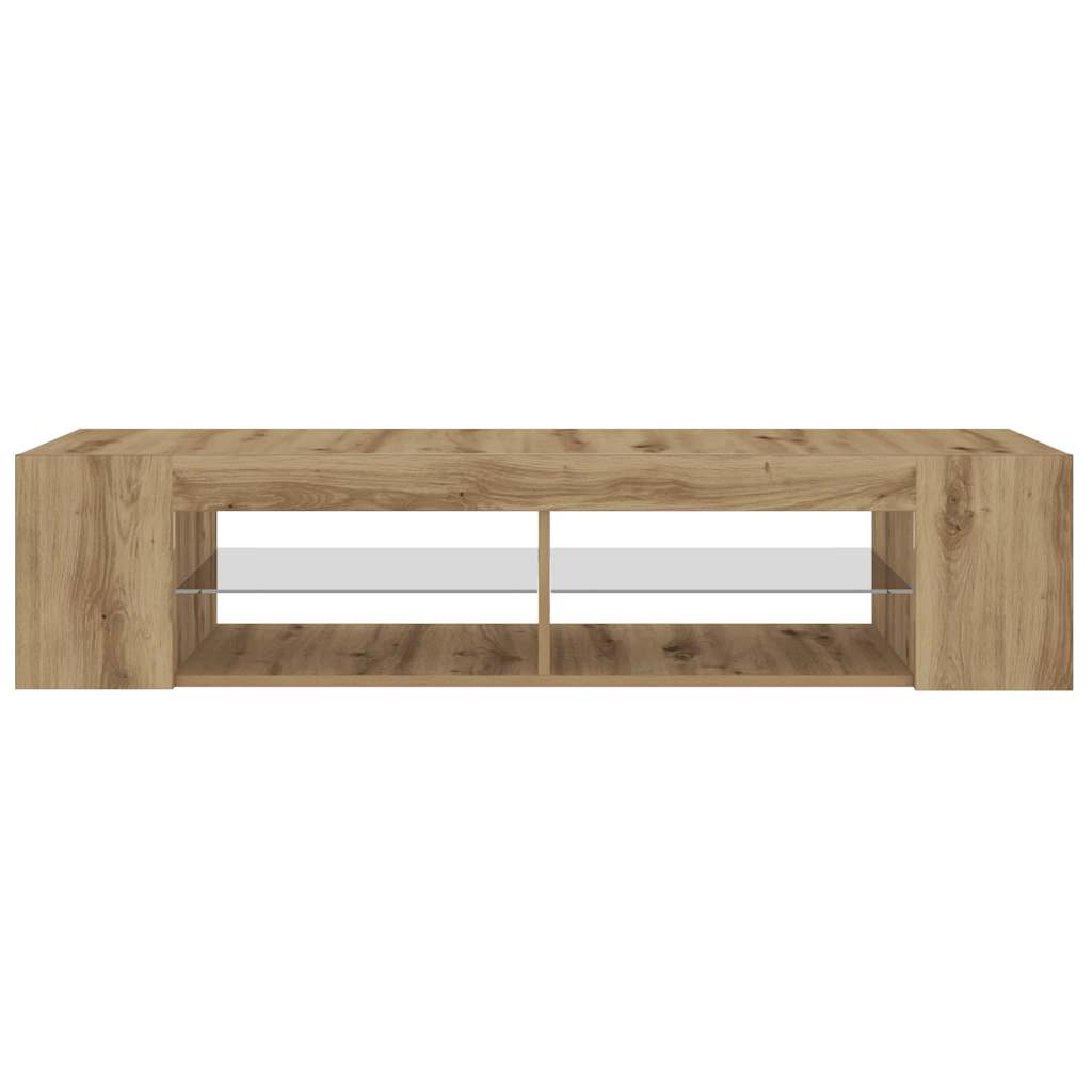 TV-Møbel Artisan Eik Tv-benk med LED-lys 135x39x30 cm