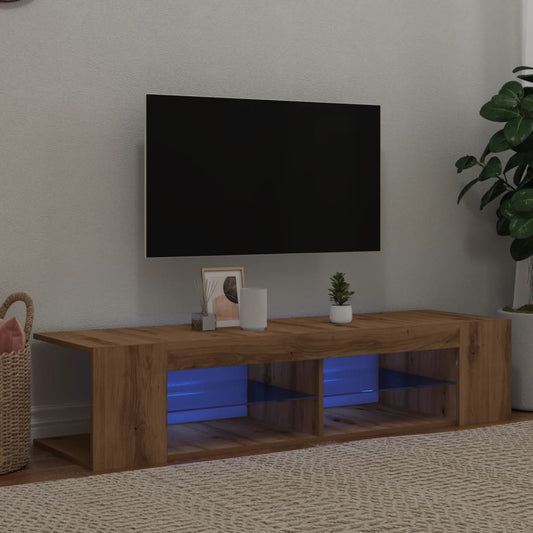 TV-Møbel Artisan Eik Tv-benk med LED-lys 135x39x30 cm