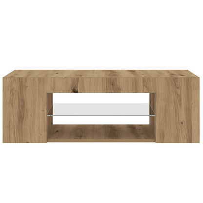 TV-Møbel Artisan Eik Tv-benk med LED-lys 90x39x30 cm