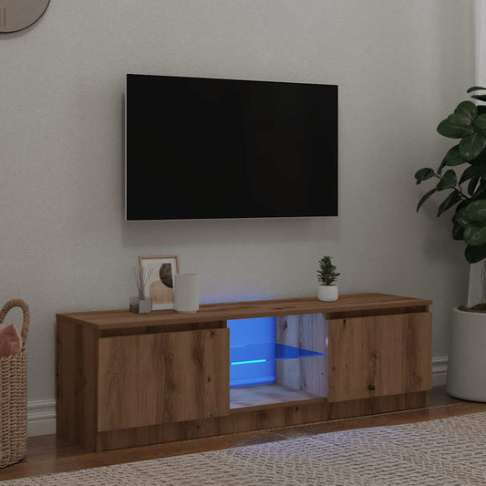 TV-Møbel Artisan Eik Tv-benk med LED-lys 120x30x36 cm