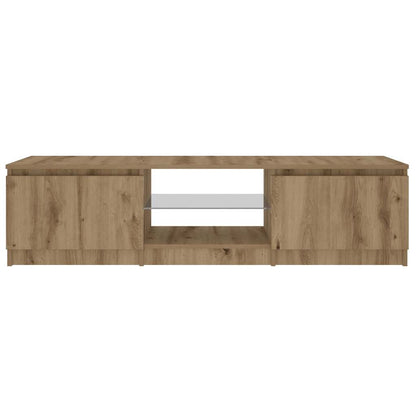 TV-Møbel Artisan Eik Tv-benk med LED-lys 140x40x35,5 cm