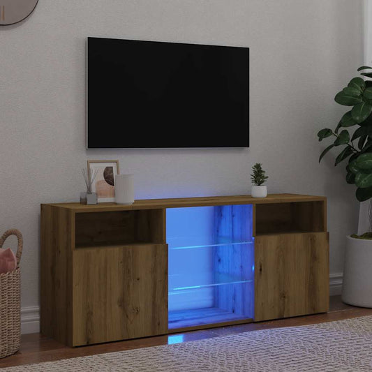 TV-Møbel Artisan Eik Tv-benk med LED-lys 120x30x50 cm