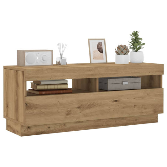 TV-Møbel Artisan Eik Tv-benk med LED-lys 100x35x40 cm