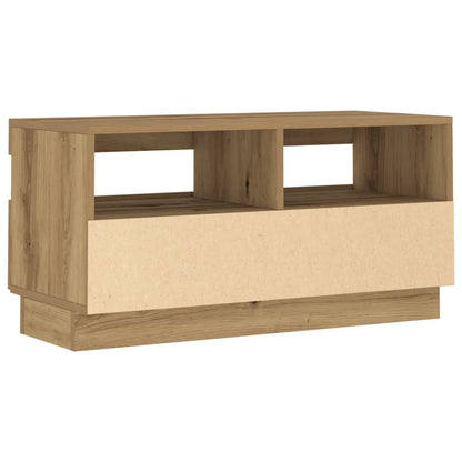 TV-Møbel Artisan Eik Tv-benk med LED-lys 80x35x40 cm