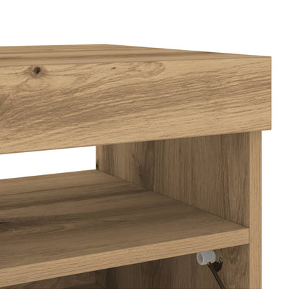 TV-Møbel Artisan Eik Tv-benk med LED-lys 80x35x40 cm