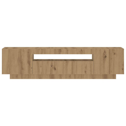 TV-Møbel Artisan Eik Tv-benk med LED-lys 160x35x40 cm