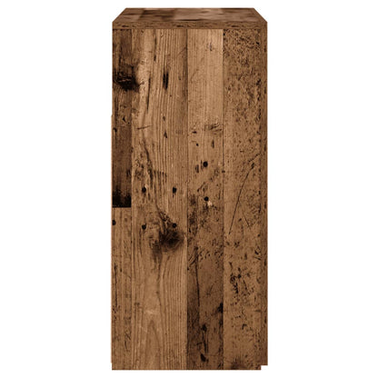 Skjenk Gammelt Tre med LED-lys 80x35x75 cm