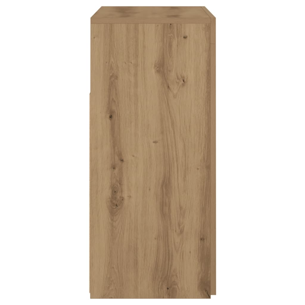 Skjenk Artisan Eik med LED-lys 80x35x75 cm
