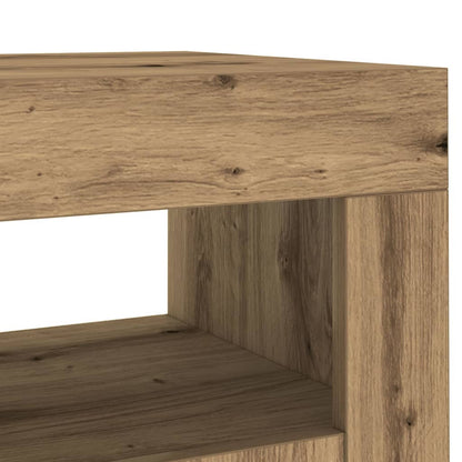 Skjenk Artisan Eik med LED-lys 80x35x75 cm