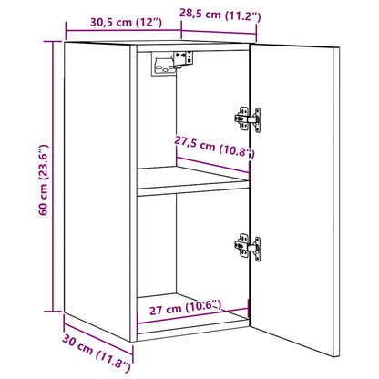 TV-Møbel Gammelt Tre Tv-benk 2 stk 30,5x30x60 cm