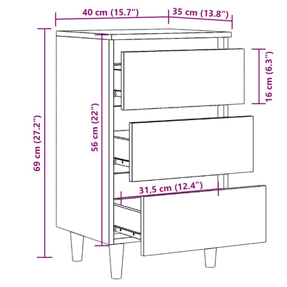 Nattbord Sengbord Artisan Eik 40x35x69 cm