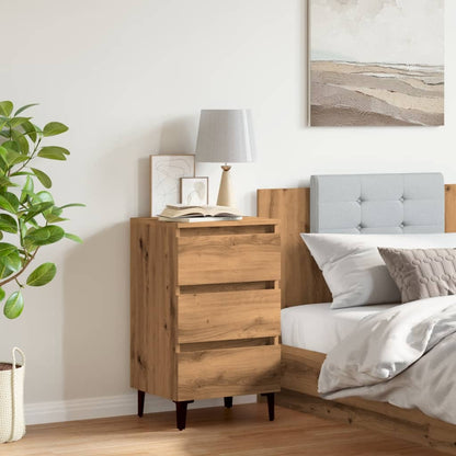 Nattbord Sengbord Artisan Eik med metallben 40x35x69 cm