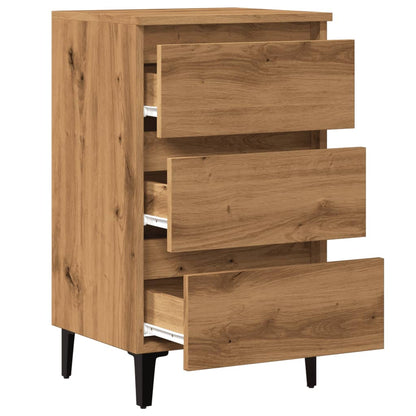 Nattbord Sengbord Artisan Eik med metallben 40x35x69 cm