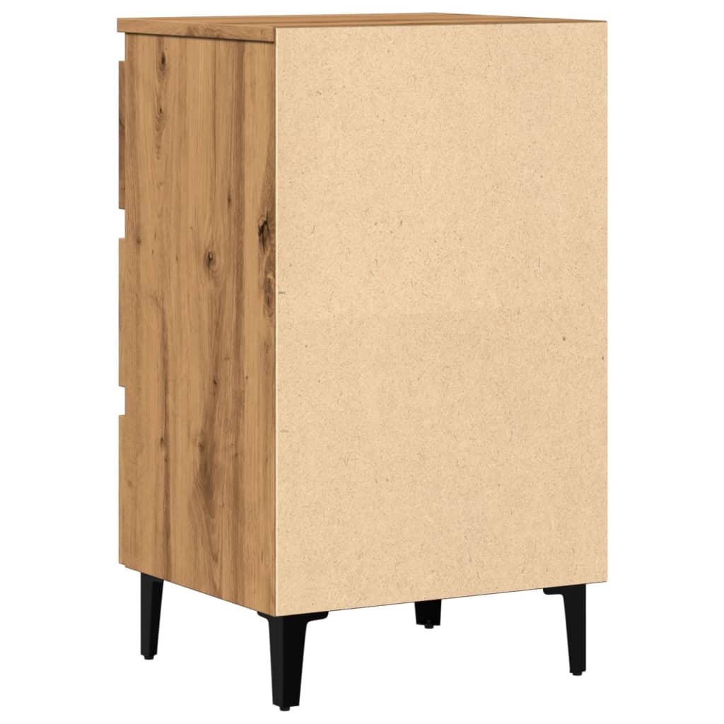 Nattbord Sengbord Artisan Eik med metallben 40x35x69 cm