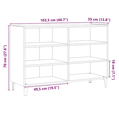 Skjenk Gammelt Tre 103,5x35x70 cm