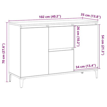 Skjenk Artisan Eik 102x35x70 cm