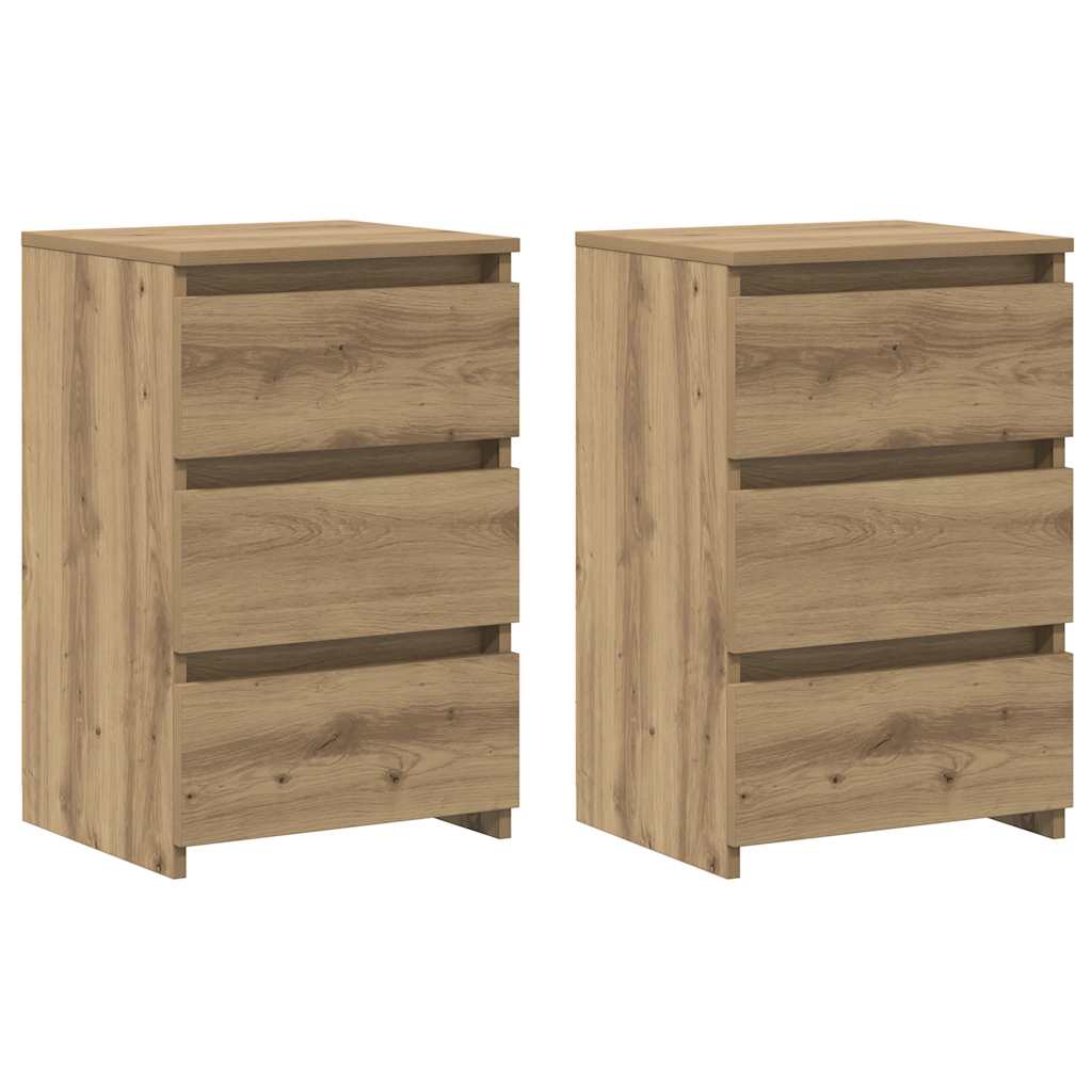 Nattbord 2 stk artisan eik 40x35x62,5 cm konstruert tre